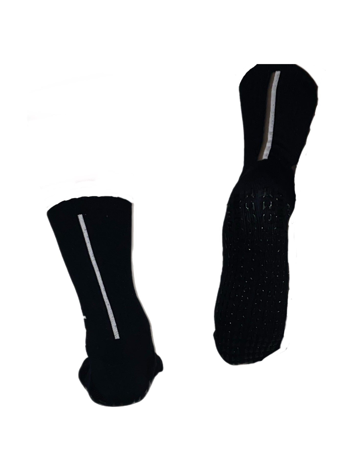 Black Anti-Slip Grip Socks "Cross"