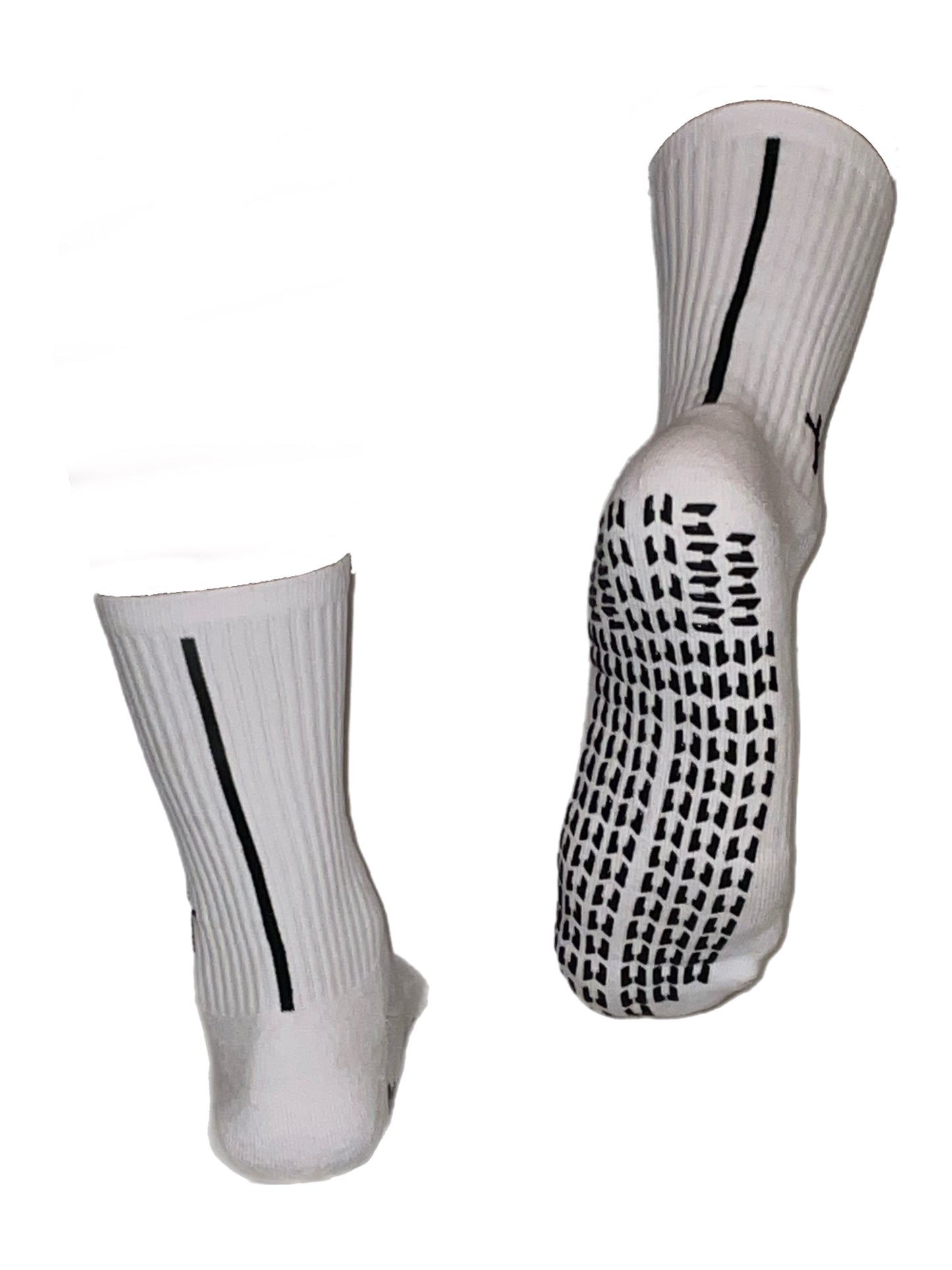 White Anti-Slip Grip Socks "Cross"