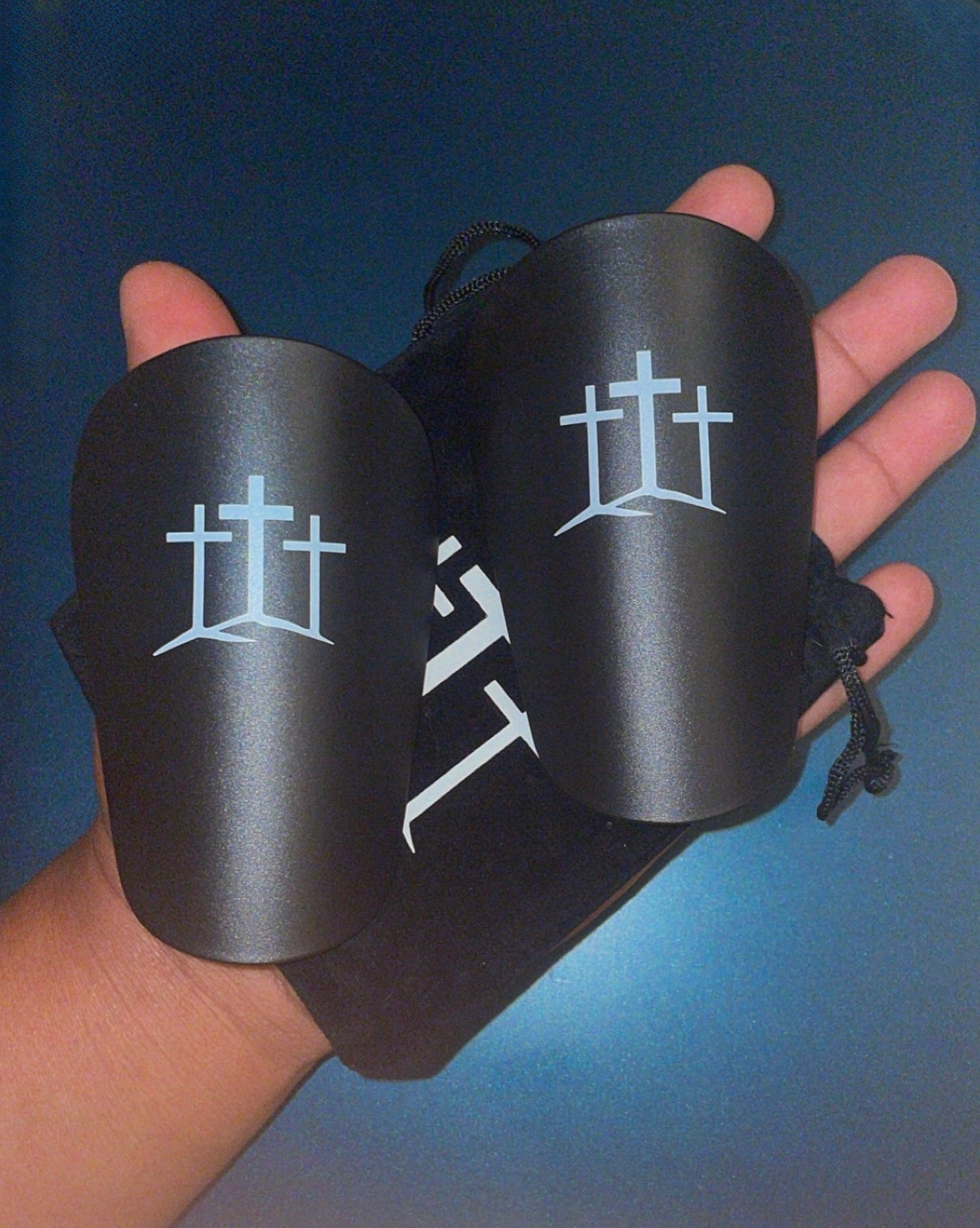 Small Shin Guards "Three Cross"