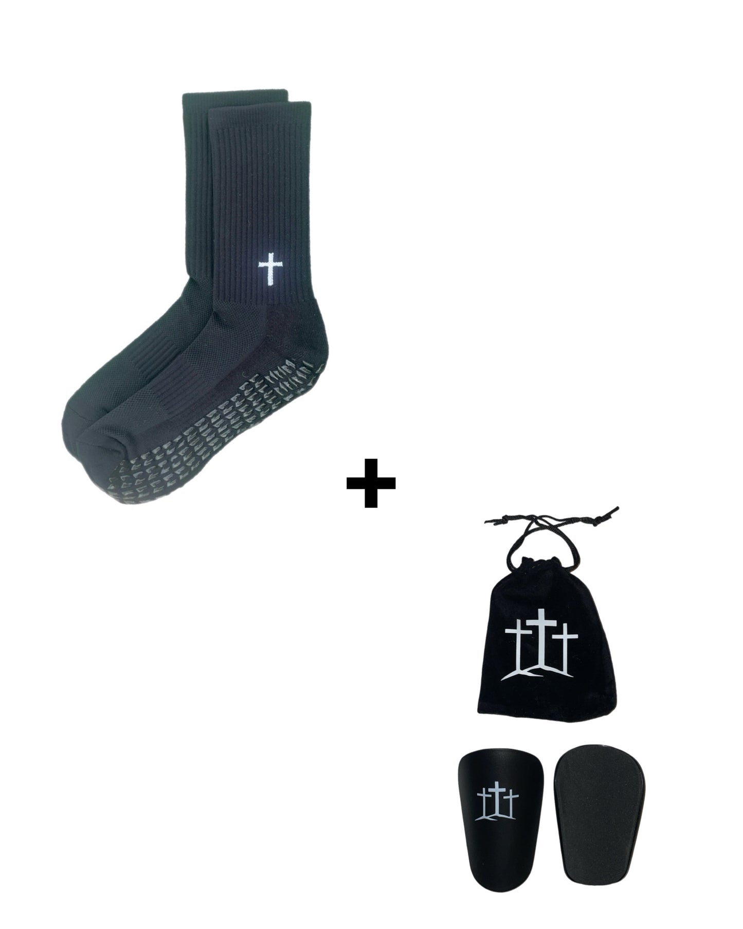 Black Bundle Gripsock + Shin guards